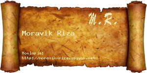 Moravik Riza névjegykártya